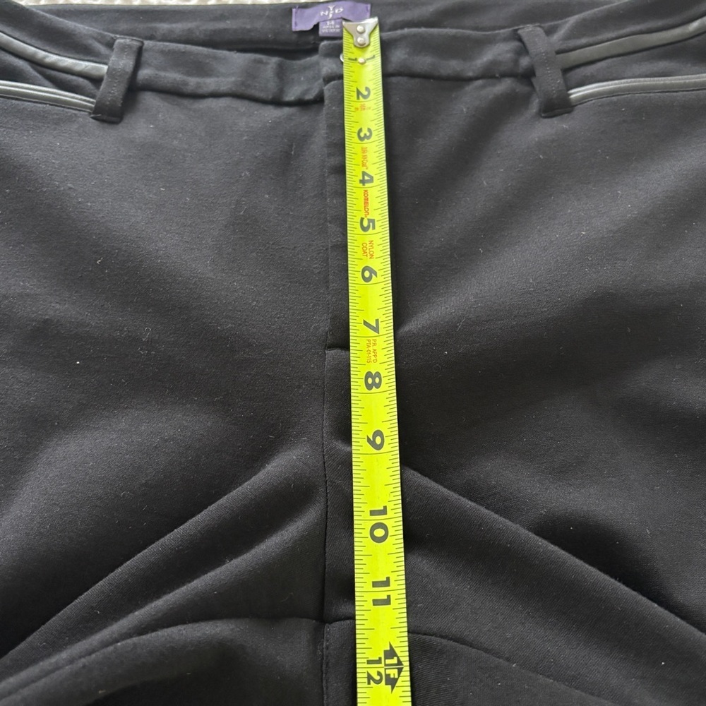 NYDJ Black Straight leg Trouser Pants In Ponte Knit tummy control - Picture 12 of 13
